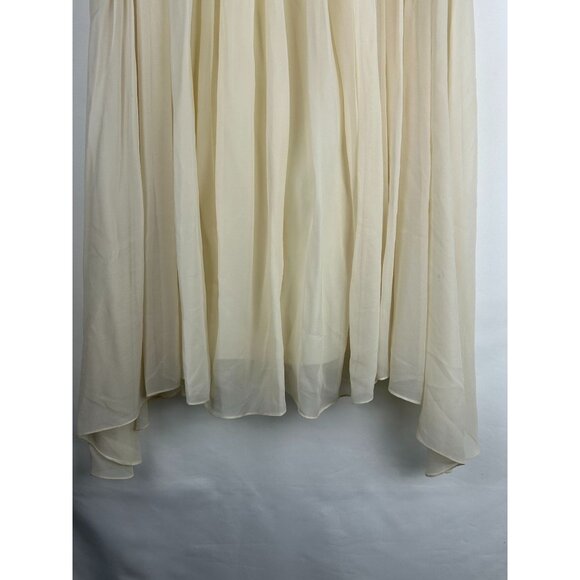 INC Womens Irina Capsule 8 Cream Bejeweled Neckline Sleeveless Dress 100% Silk - Picture 8 of 14